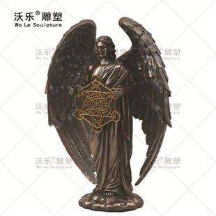 欧式雕塑天使女神人物摆件铸铜工艺品花园雕像创意主题信仰雕塑