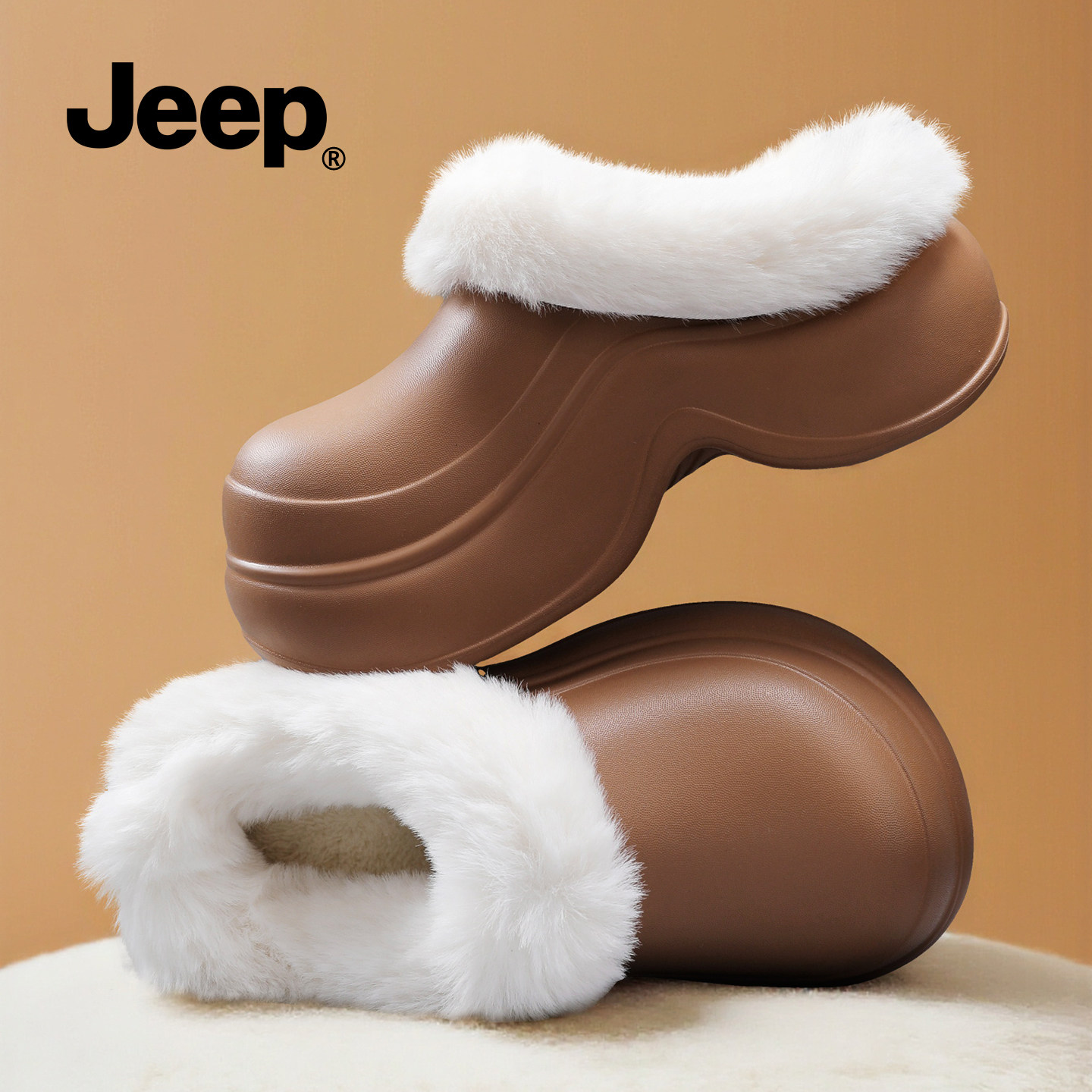 【明星同款】JEEP加绒洞洞鞋女款