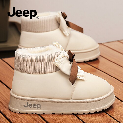 【明星同款】JEEP冬天加绒雪地靴