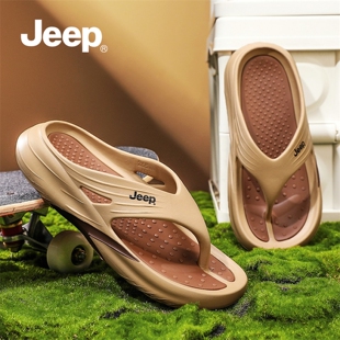 JEEP拖鞋男冬外穿2025新款运动沙滩凉拖鞋防滑大码男士夹脚人字拖
