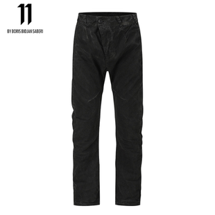 冷染黑色11BYBBS 1403 DYED BBS斜紋棉布長(zhǎng)褲 COLD BLACK