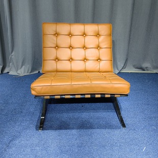 单人沙发椅巴塞罗那椅设计师沙发椅极简轻奢客厅阳台懒人休闲椅子