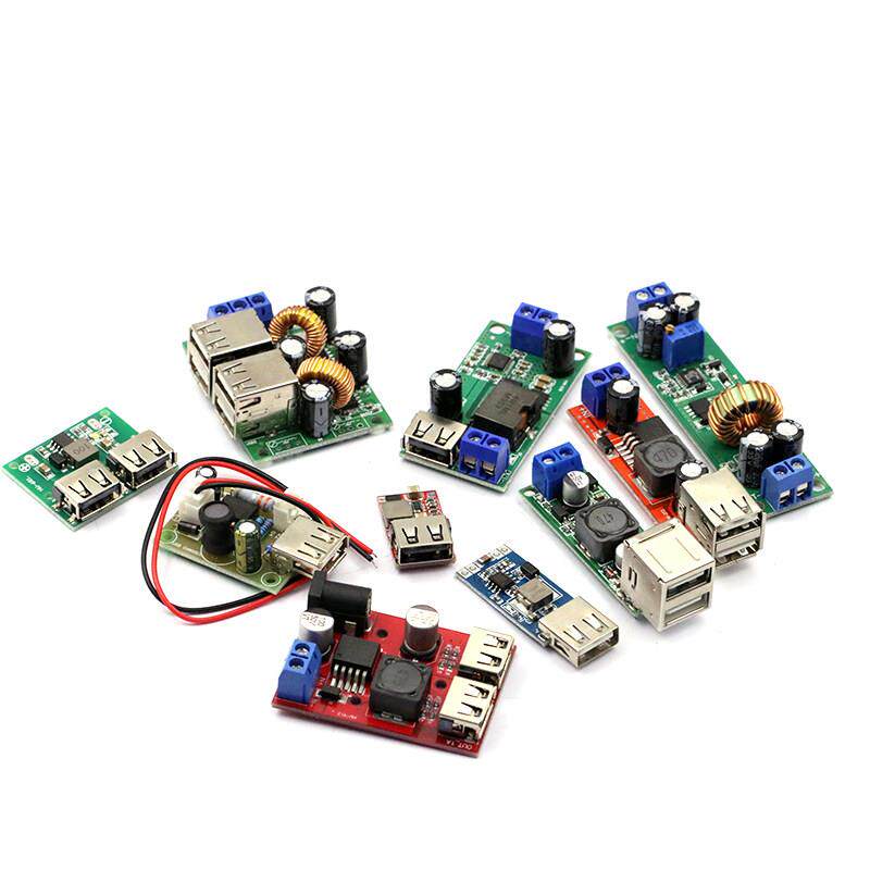 DC-DC降压电源模块6-24V12V24V转5V3A 双USB手机充电板效率97.5%