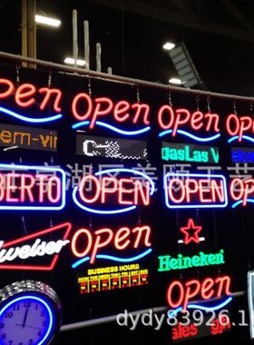 ABIERTO SIGN霓虹灯 LED OPEN SIGN霓虹灯NEON OPEN SIGN开放标志