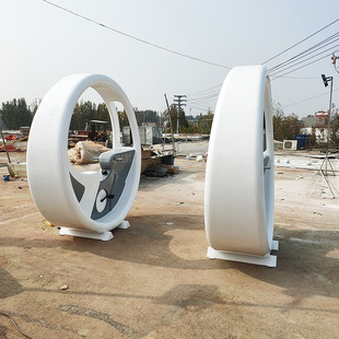 发电跑马灯动感脚踏戏水自行车夜景炫彩亮化装饰科技竞速单车装置