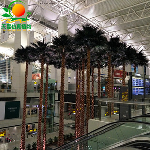 天昆仿真保鲜棕榈树室内假树造景装饰保鲜棕榈树仿真树仿真蒲葵叶