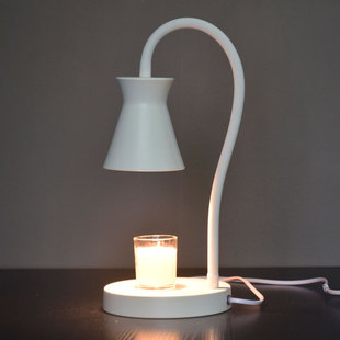 美式复古欧式简约现代黑色白色软管喇叭香熏融蜡灯铁艺桌灯台灯