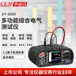 华盛昌DT-6650多功能电气综合测试仪 开关绝缘接地电阻电压相序测