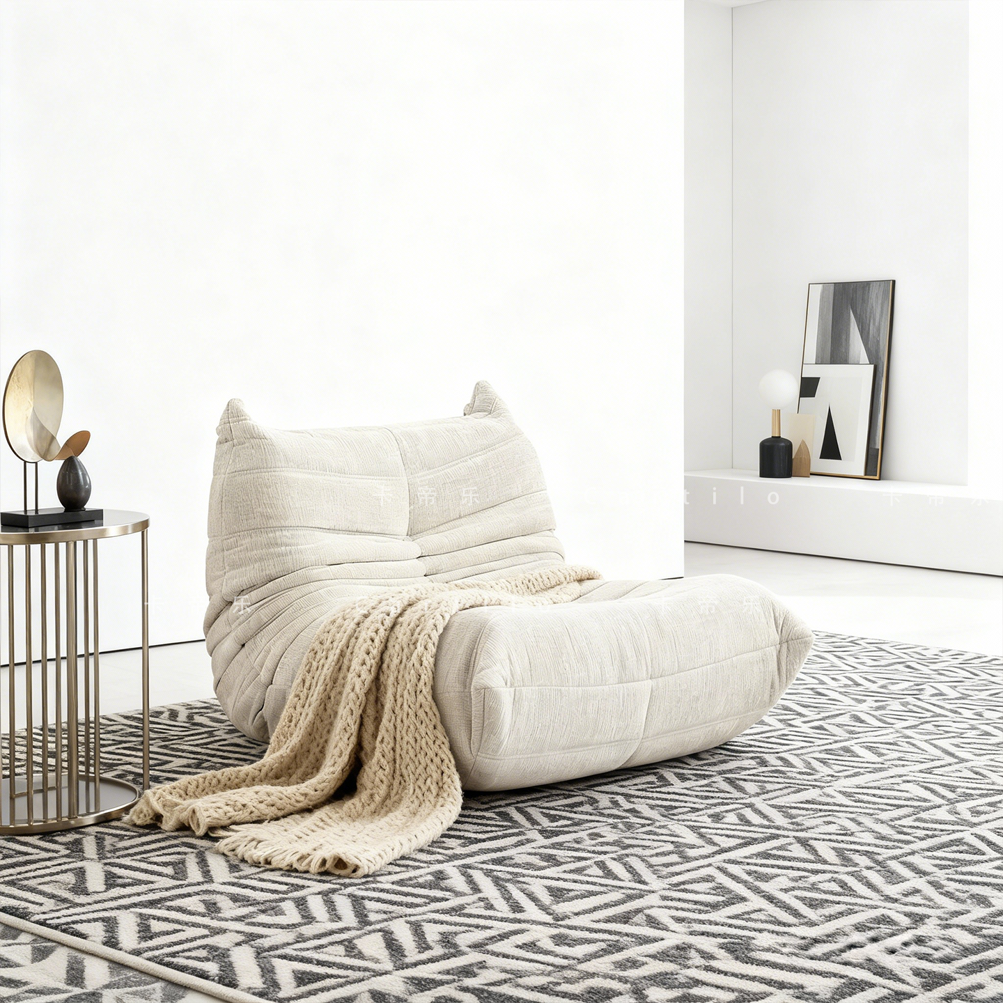 雪尼尔毛毛虫沙发togo客厅卧室阳台休闲可躺可睡单人躺椅懒人沙发