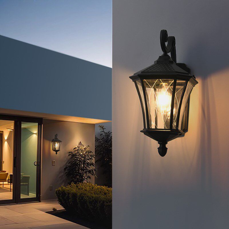 户外防水太阳能壁k灯花园别墅欧式庭院露台灯室外大门阳台墙壁灯