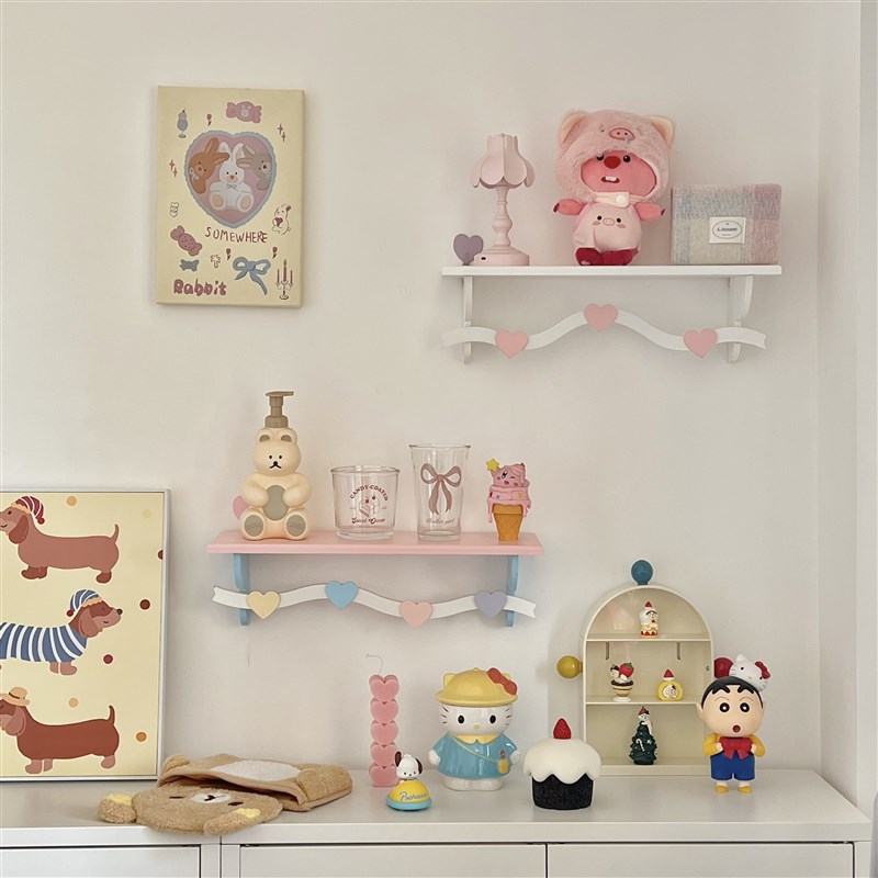 少女心木质收纳j架卧室门口玄关挂钩墙上壁挂入户门后衣帽钩挂衣