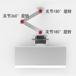 电脑支架机械臂工控一体机双臂铝合金型材M安装键盘折叠显示器支