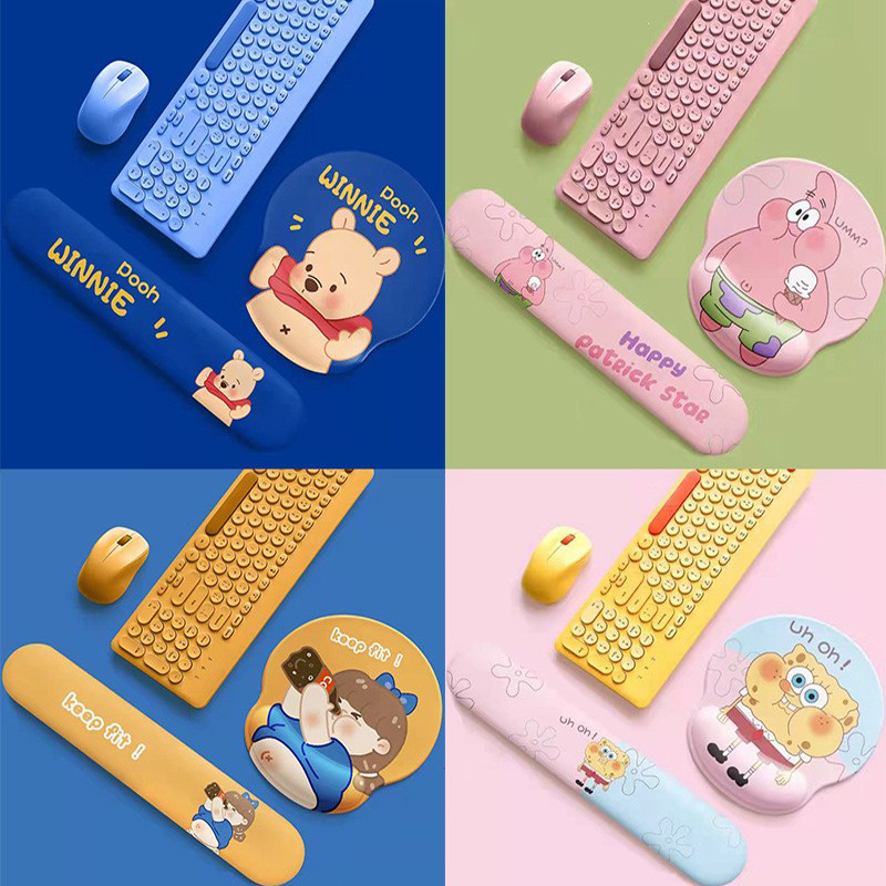 套卡通装鼠标垫护腕鼠标垫女生软垫可爱手腕垫3d硅胶护腕垫手托