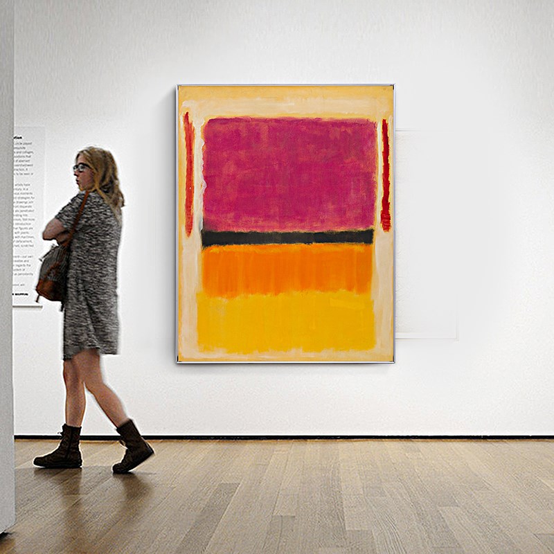 马克罗斯科现代简k约大幅抽象玄关装饰画工作室走廊餐厅色块壁挂图片