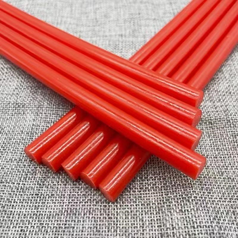 红色热熔胶棒手工DIY彩色高粘热熔胶条塑M料颜料棒7MM11MM