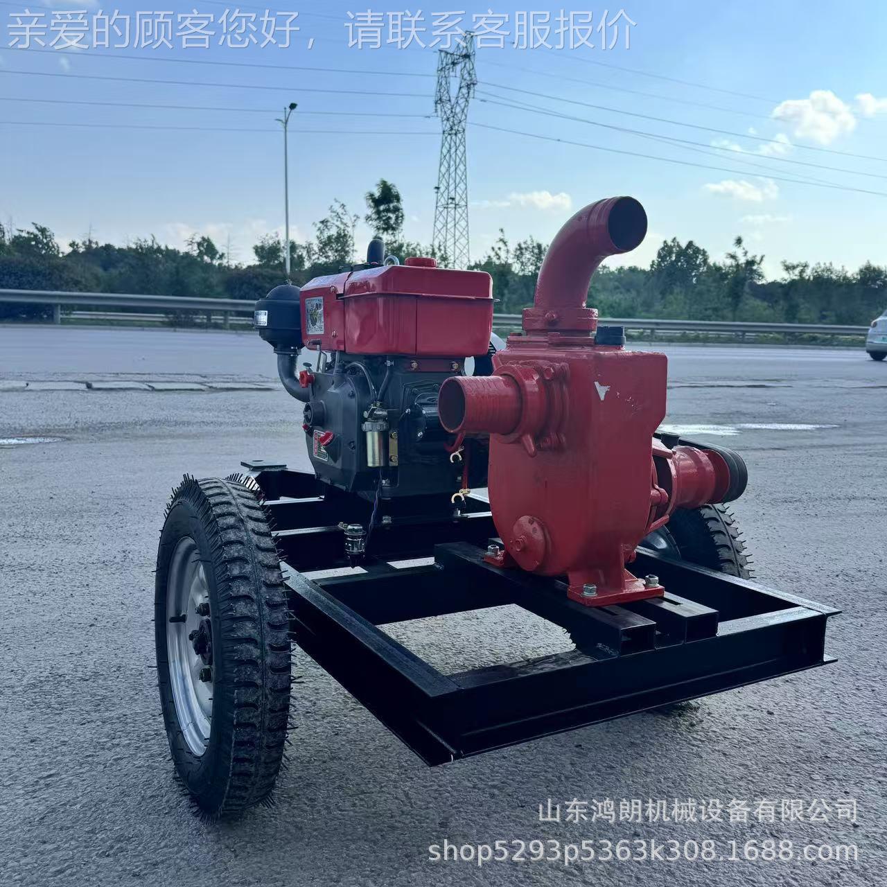 6寸抗油抽涝水泵 10HL-CSB-5寸洪柴排污泵 排抗灾自吸排水泵车