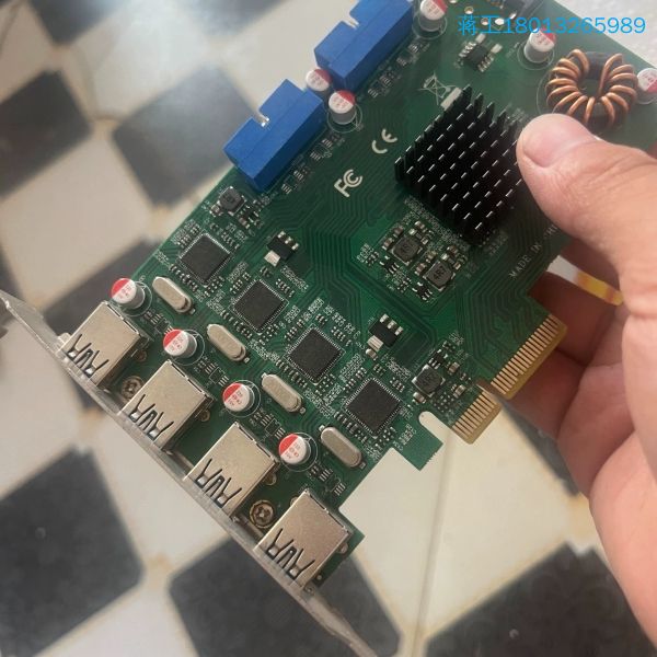 魔羯MOGE，MC2026，PCIEX4转8口USB3.0卡