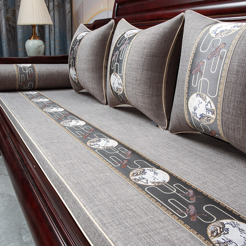 速发中式红木沙发坐垫防滑套罩实木家具沙发垫座垫罗汉床椅子海绵