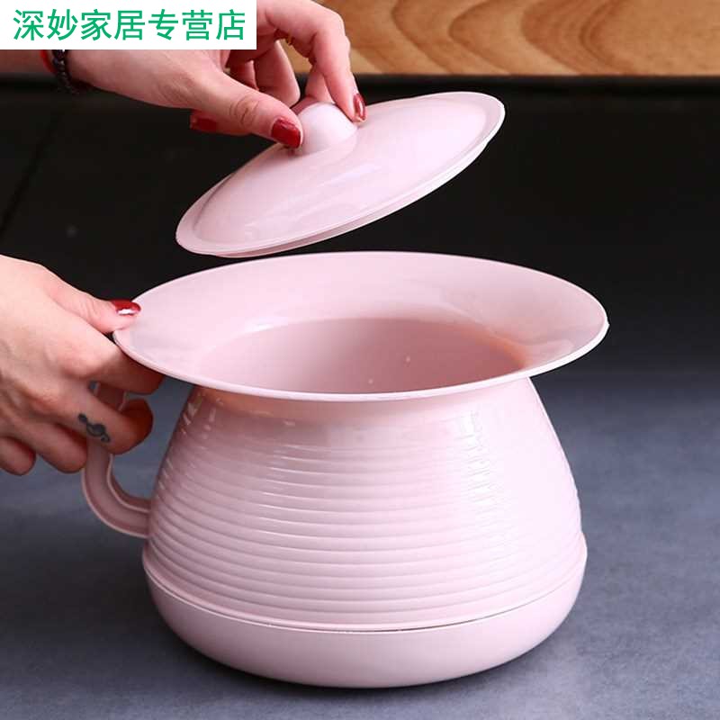 速发起尿壶痰盂家子卧室带盖用尿盆大人尿桶孕妇加厚手提用夜壶防