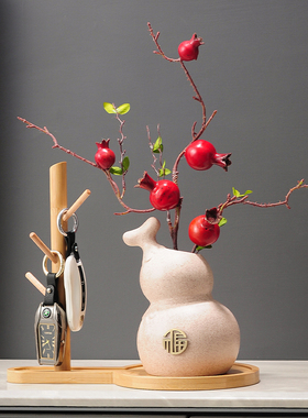 速发放收纳招财大葫式摆芦新中件创意家居客厅高端玄关花瓶装饰品