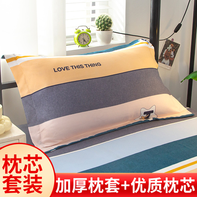 枕头枕芯男家用套装带枕套护颈椎