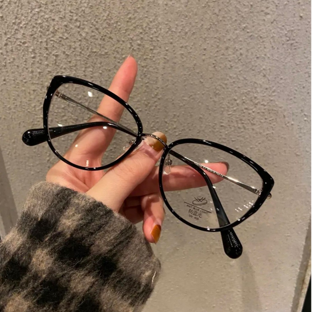 超轻冷茶色猫眼眼镜近视女度数可配防蓝光平光素颜神器眼睛镜框架