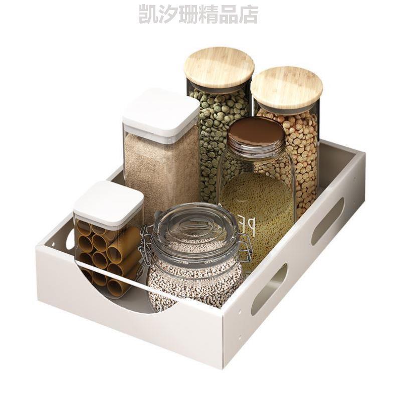 内置放碗放沥水收纳抽屉式!碗碟盘子置物架架橱柜抽拉式拉篮厨房