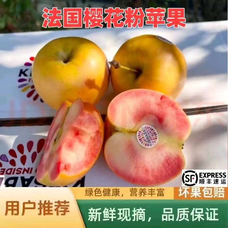 【顺丰】法国樱花粉苹果红肉kissable当季新鲜水果12颗礼盒装酸甜,水产肉类/新鲜蔬果/熟食,苹果,淘宝优惠券,粉丝福利购,淘宝优惠卷