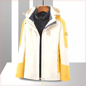 极速堡迪文服饰旗舰店 三合一冲锋衣男黑金系列可拆卸石墨烯羽.绒
