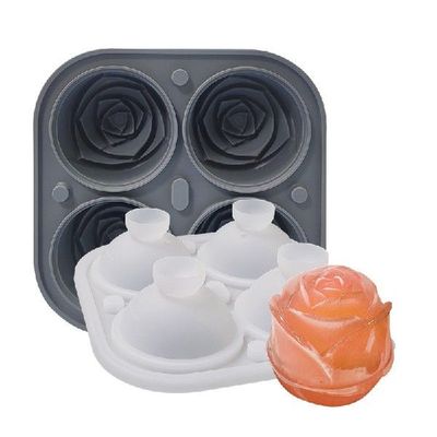 Silicone Ice Cubes Tray Stencils Mold 6 Cavity Easy Release