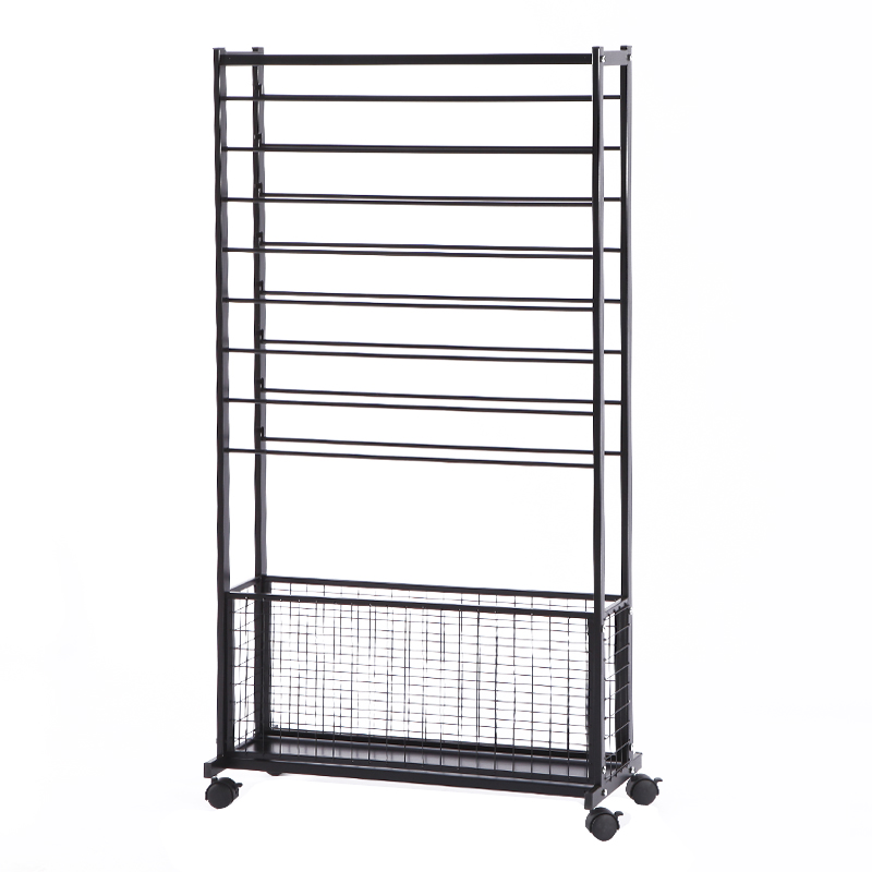 新款铁艺丝带架收纳架鲜花包装纸架彩带展示架花店用品挂纸卷轴架