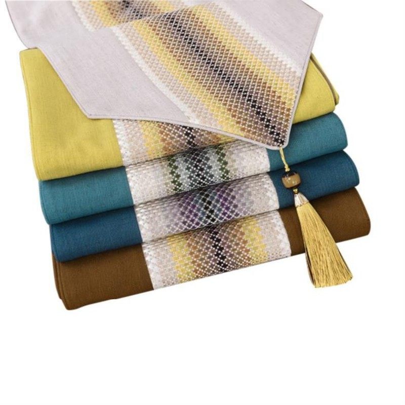 桌旗桌布红色结婚电视机喜庆装饰巾黑白电脑桌几何专用餐边柜薄型