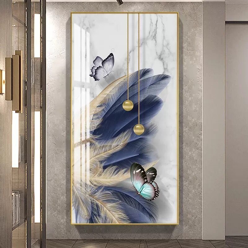 好货入户有框玄关装饰画走廊过道挂画现代简约客厅宾馆画竖版单幅