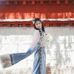 新款藏族服装女新款藏袍西藏服民族风拉萨服藏装服饰藏式演出服