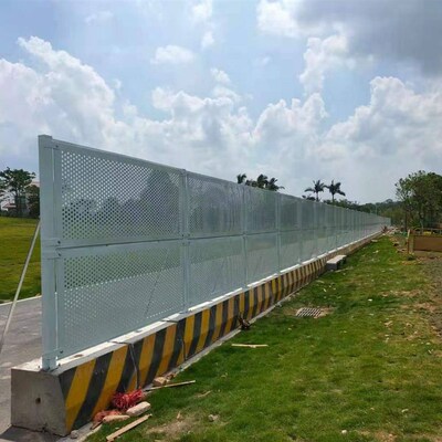 好货冲孔围挡道路施工防风工地抗风镀锌挡板车间隔离围栏金属围蔽