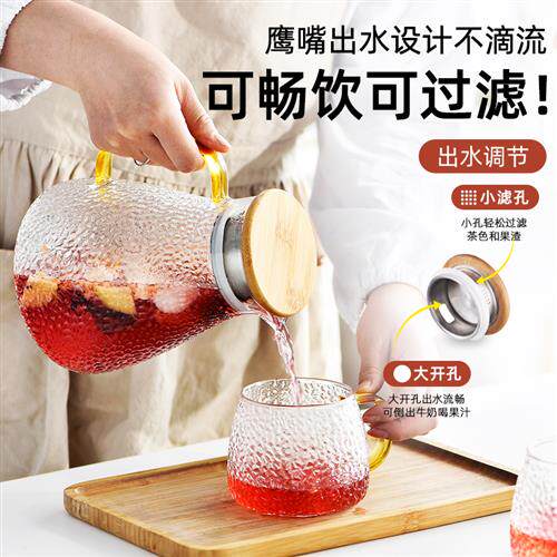 极速耐高温玻璃杯家用水杯家庭杯子套装杯具客厅大容量喝水水壶泡