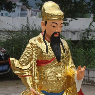 好货厂家直销树脂佛像 1米8坐虎山神佛像 寺庙山神菩萨 贴金彩绘