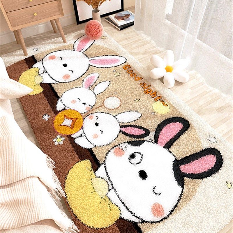 卡通地垫儿童房间卧室床边地毯可爱少女毛绒毛毯垫子家用易打理,居家布艺,床边毯,淘宝优惠券,粉丝福利购,淘宝优惠卷