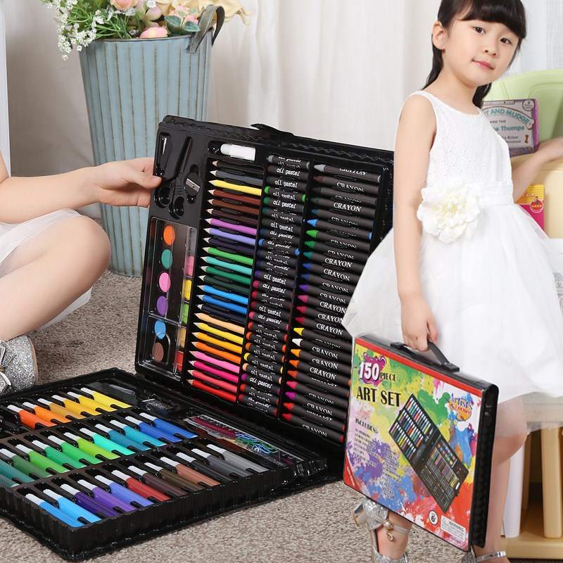 好货儿童画笔套装宝宝水性大盒女童儿童画画盒装蜡笔幼儿园全套小