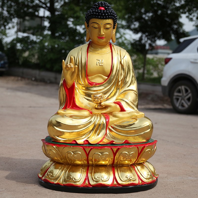 好货厂家直销佛像 树脂鎏金佛祖 阿弥陀佛释迦佛如来药师佛1米1高