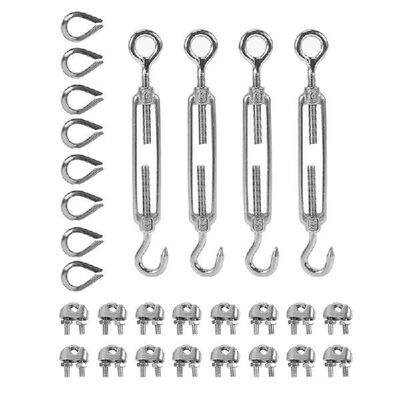 好货4-Pcs Turnbuckle/Tension(Eye&Hook, M6), 16-Pcs 1/8 Inch