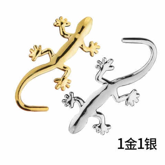 好货壁虎车贴特大号招财金属不锈钢车载装饰吉祥大号尾标3d立体
