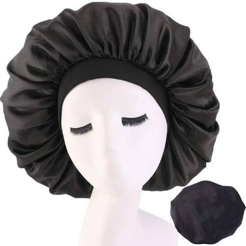 好货Adjustable Fashion Women Solid Color Satin Bonnet Hair