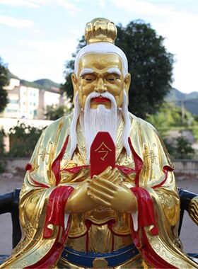 好货寺庙树脂玻璃钢佛像 1米6高坐孔子佛像 金色孔明孔子神像 孔