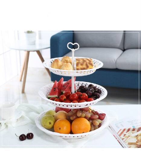 新品1PC Round Fruit Cakeu Plate Nordic Style Pure Color New