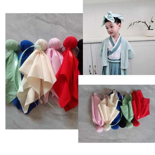 极速儿童表演服装儿童三字经弟子C规表演头饰古装汉服头饰男女孩