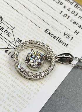 极速Cao Shi niecklace fashion round zircon circle pendant si