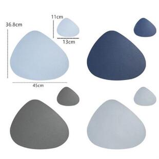 新品Placemat Table Mat PU Leather WaGterproof Heat Insulatio