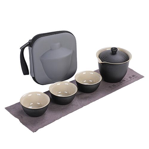 新品旅行茶具套组快客杯可携式茶具E户外泡茶杯一人茶具茶壶可定