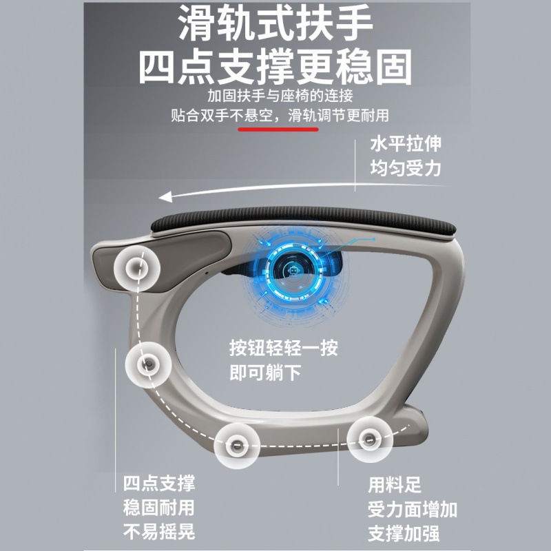 极速人体工学椅可躺座椅中学生学习电G脑椅子久坐舒适家用办公升